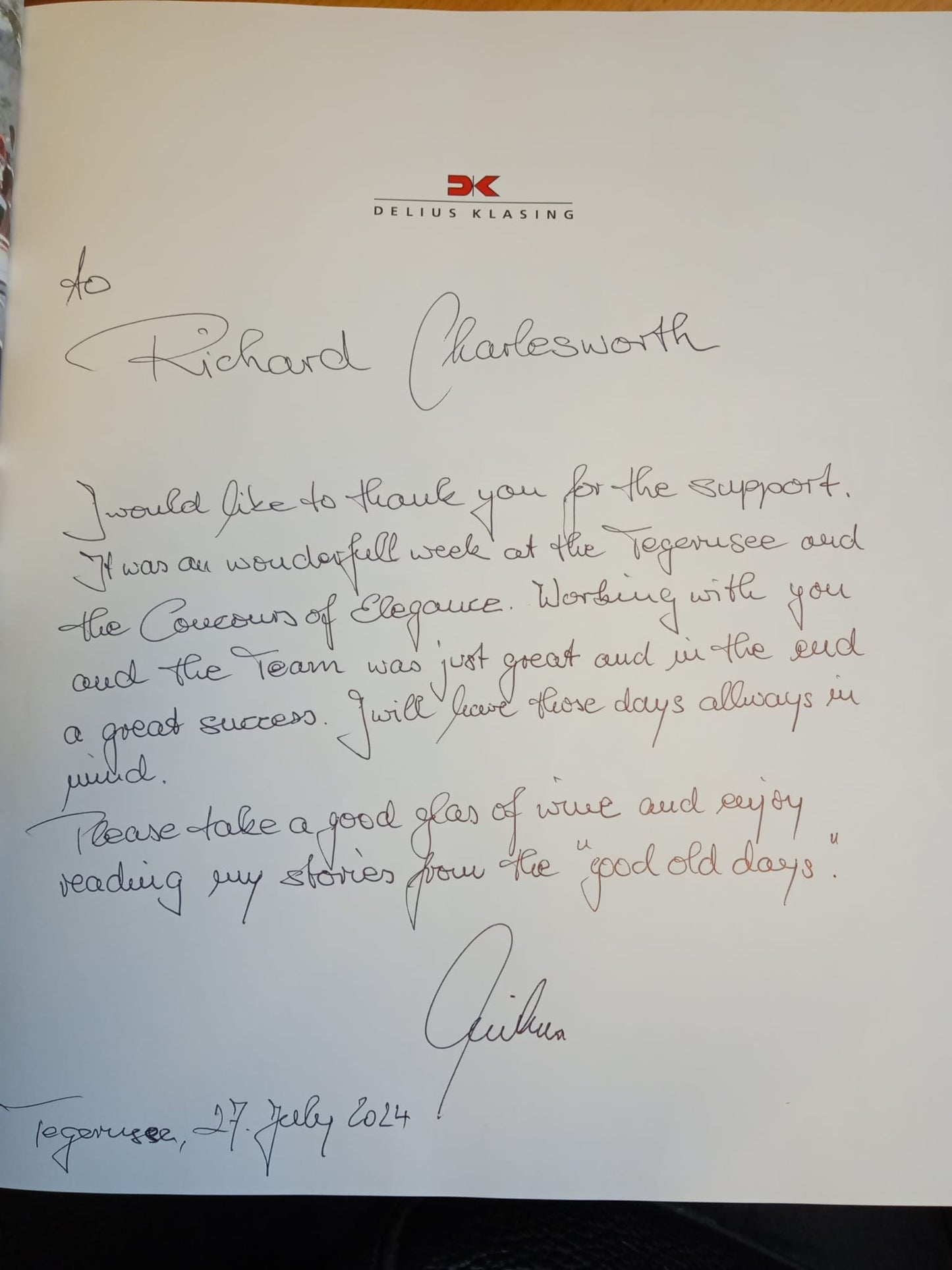 Book "By Walter's Side" Signed Copy by Christian Geistdorfer