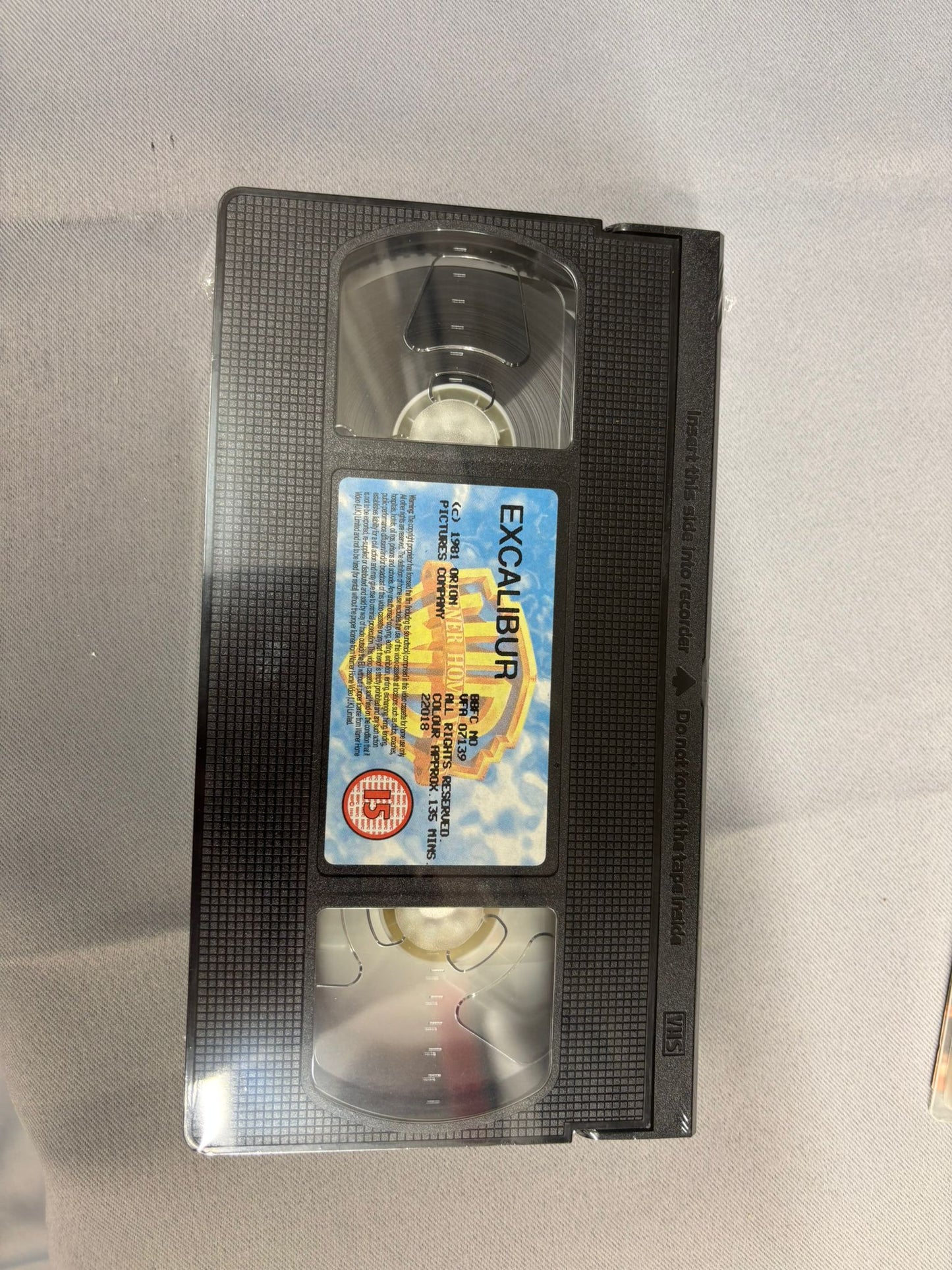 Excalibur VHS John Boorman Nigel Terry Helen Mirren Cherie Lunghi 1980s Sealed Cassette