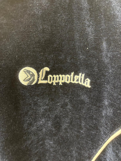 COPPOLELLA Skateboard Jacket Size Large Blue Velvet Velour Bomber