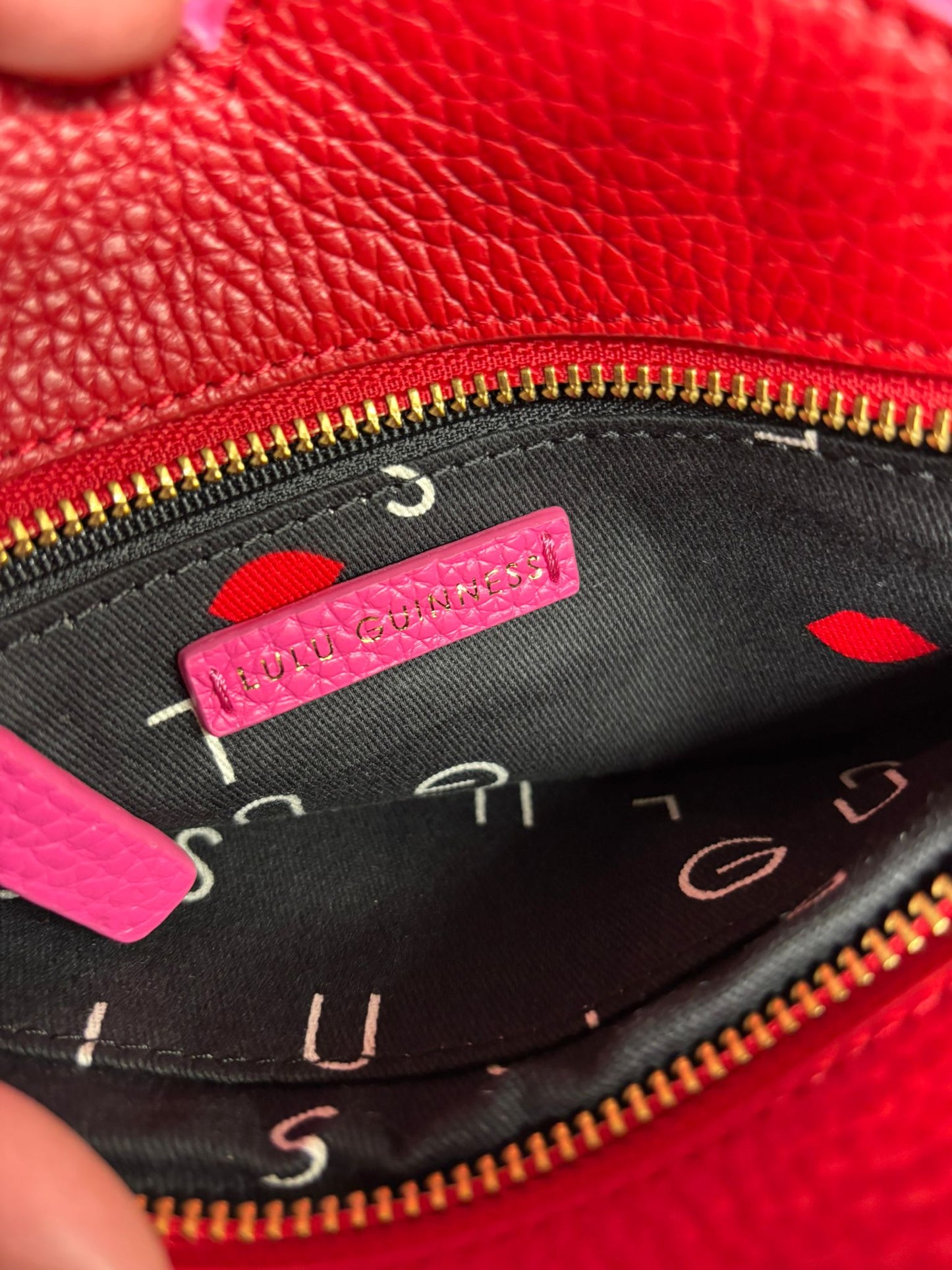 LuLu Guinness Pink Clutch Bag Dustbag