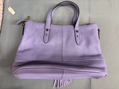 Radley Lilac Handbag Gold Metalwork Medium Sized