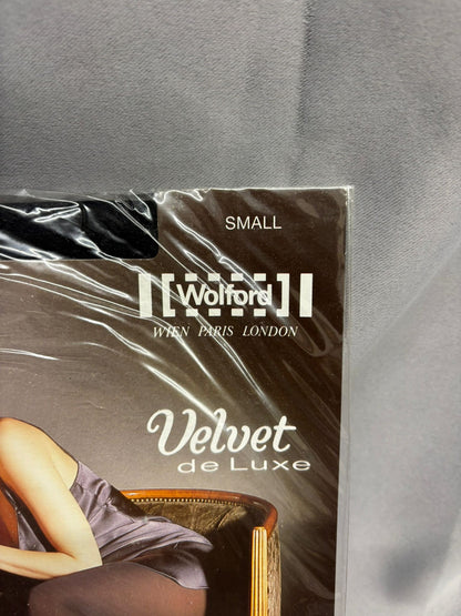 Wolford Velvet De Luxe Black Tights Size Small