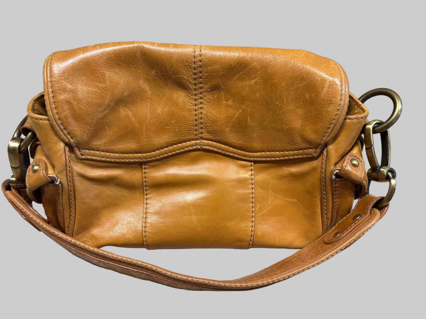 Billy Bag Shoulder Bag Tan Gold Leather