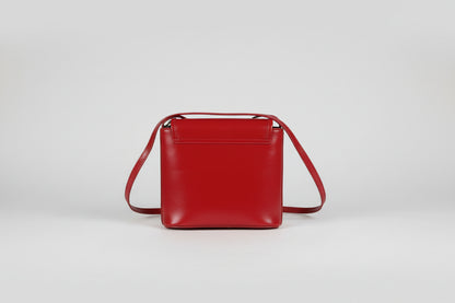 Red Genuine Leather Handbag Made in Italy Good Condition