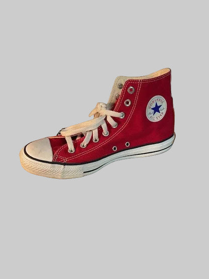 Converse All Star Red Lace-Up High-Tops UK 9