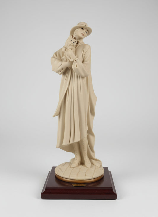 Vintage Giuseppe Armani “Young Lady With Yorkshire” Figurine Italy 0486F EUC