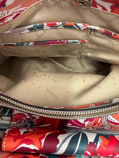 Guess Ryann Floral Satchel Bag - Vibrant Floral Pattern - Handbag - Bag - Preloved