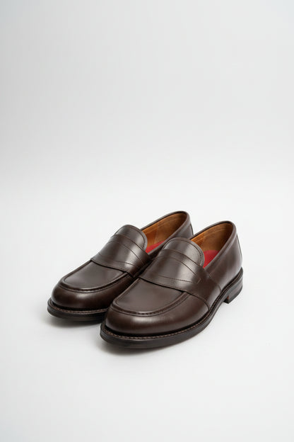 Gents Grenson Peter Leather Loafers Brown UK 5.5 EU 38.5 Slip-On