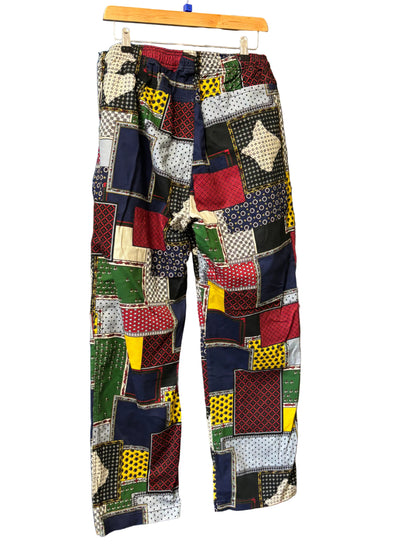 Gents Stussy patchwork cord jogger pants with drawer string waist size L pre loved