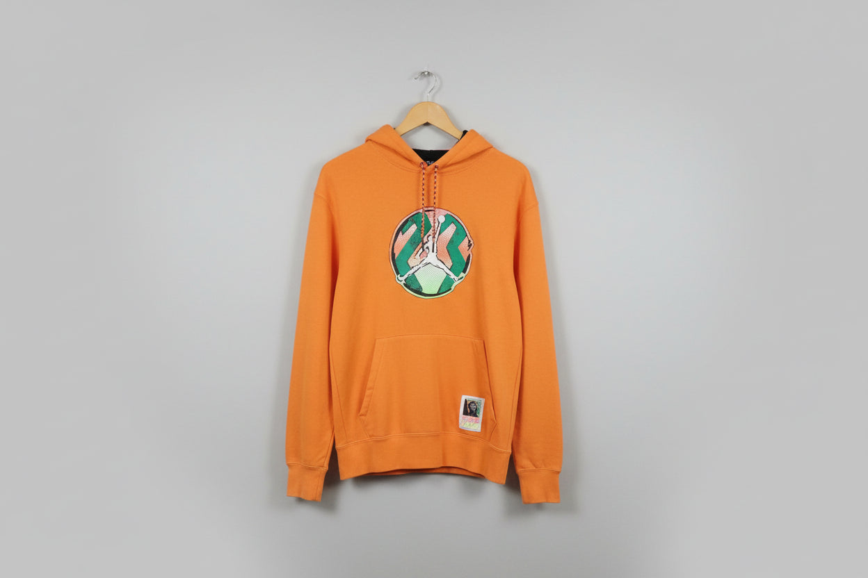 Nike - Air Jordan Orange Pull-Over Hoodie Size Small - Good Used Condition
