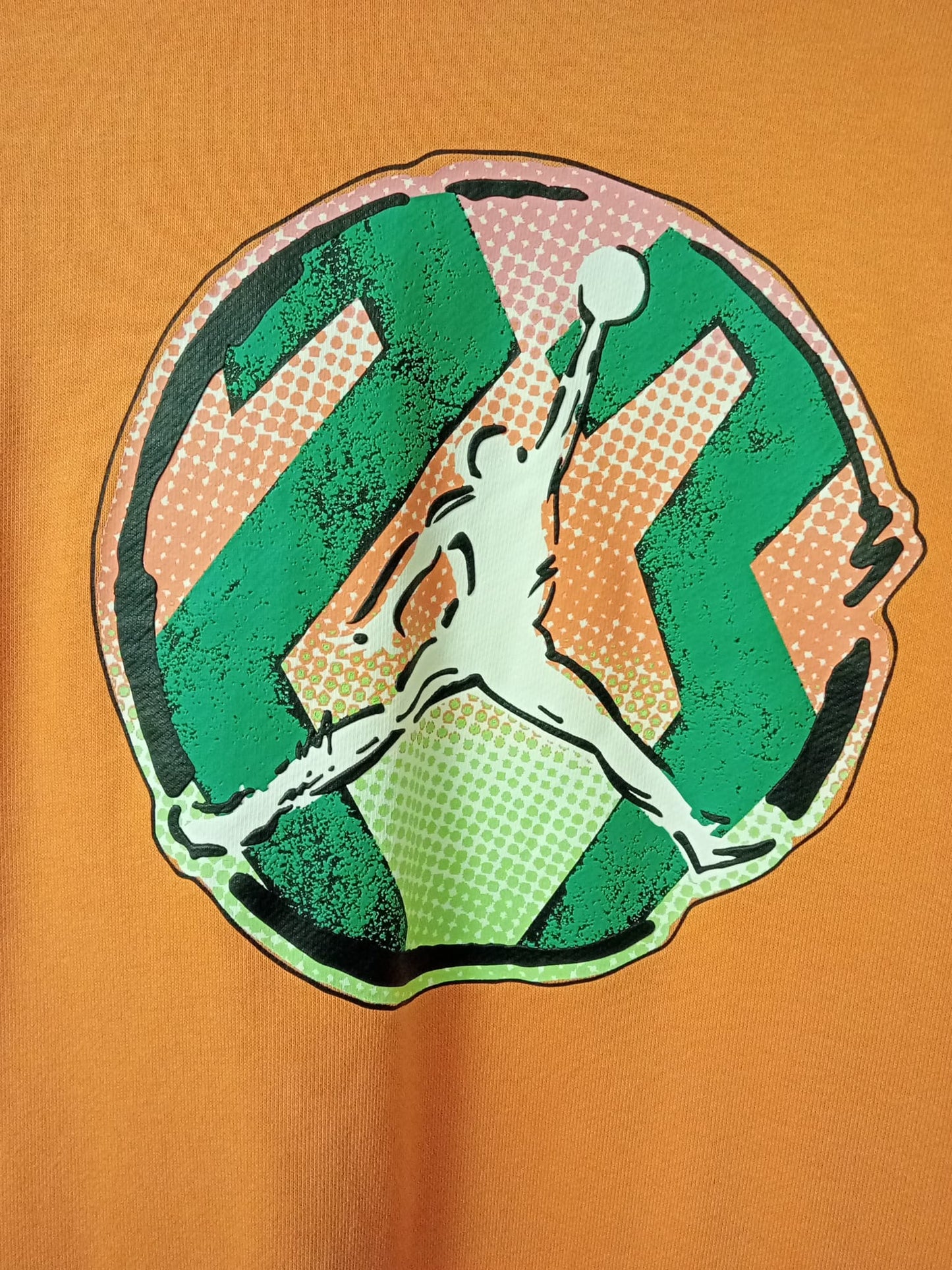 Nike - Air Jordan Orange Pull-Over Hoodie Size Small - Good Used Condition