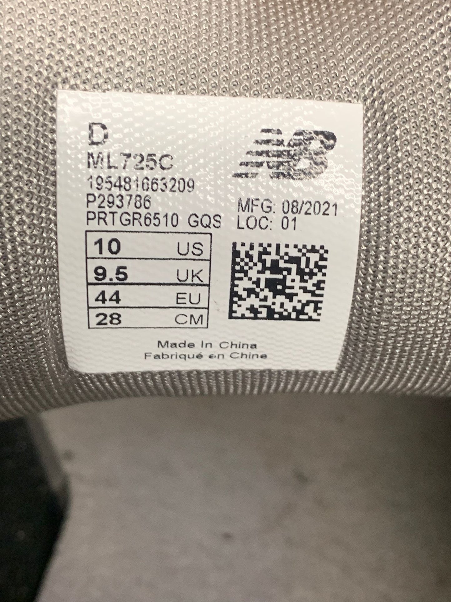 New balance 725 UK 9.5 EU44 Grey Dark Grey