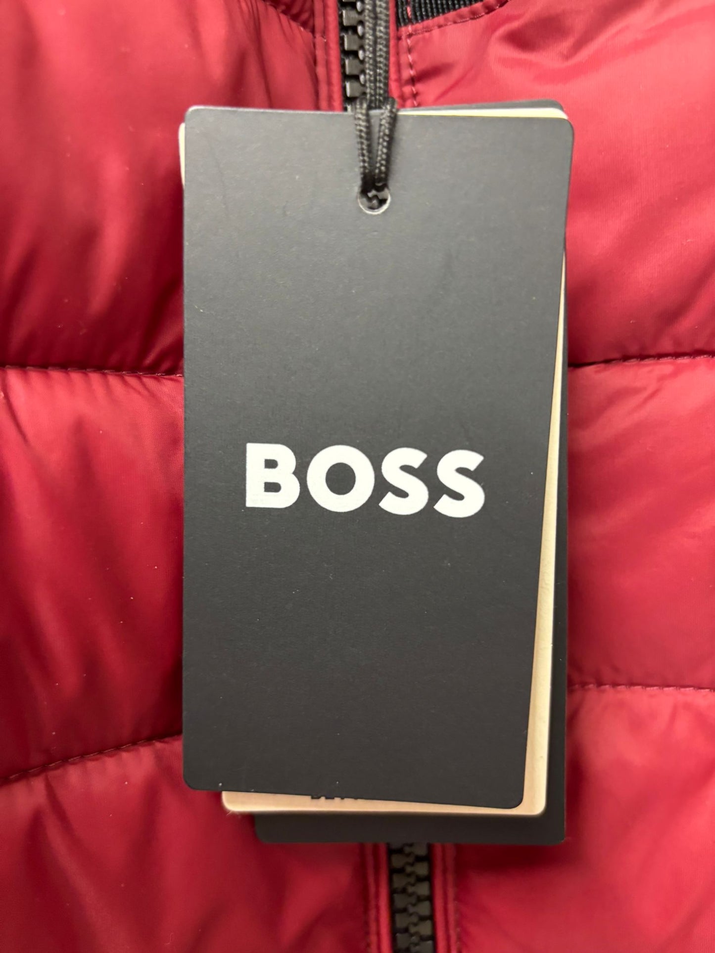 BNWT Hugo Boss Red Gilet Body Warmer Size UK 54 Burgundy Padded