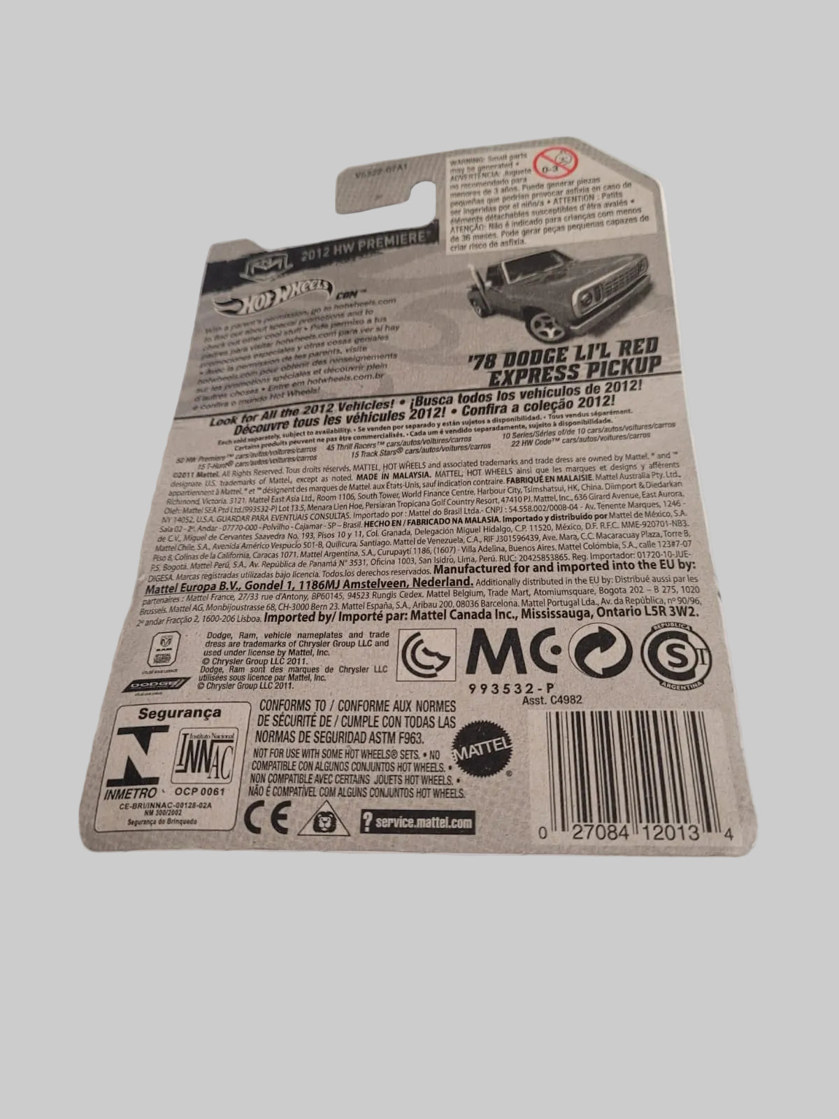 Hot Wheels 78 Dodge Lil Red Express Truck 2012 HW Premiere