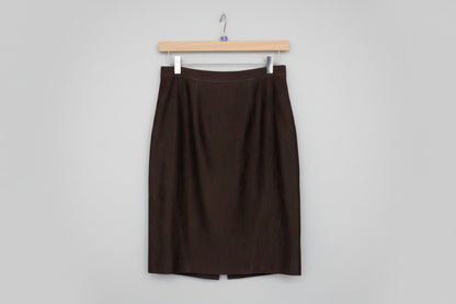 Moschino Cheap and Chic Dark Brown Pencil Skirt Size 8 - Condition Good