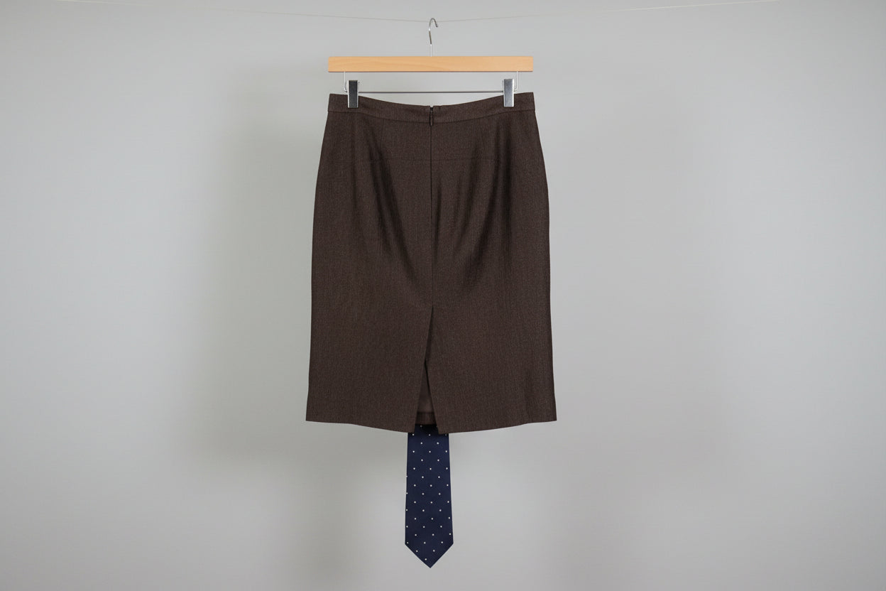 Moschino Cheap and Chic Dark Brown Pencil Skirt Size 8 - Condition Good