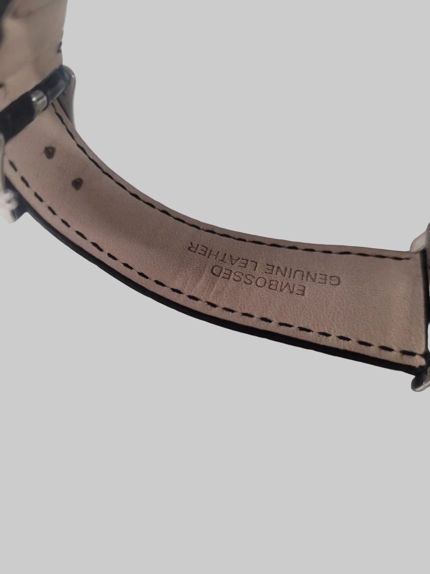 Armani Black Leather Wristwatch - Vintage - Square Face - UNTESTED