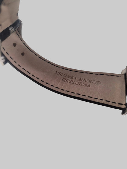 Armani Black Leather Wristwatch - Vintage - Square Face - UNTESTED