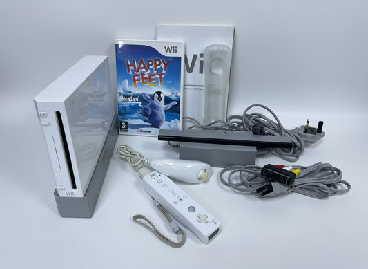 Nintendo Wii Console + Happy feet- white Unboxed