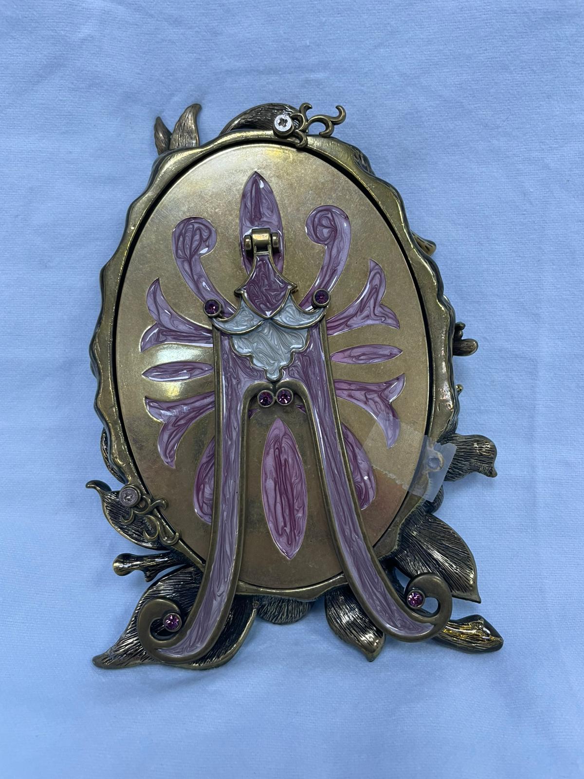 Argento SC Swarovksi Crystal Hummingbird Bee Flower Oval Picture Frame