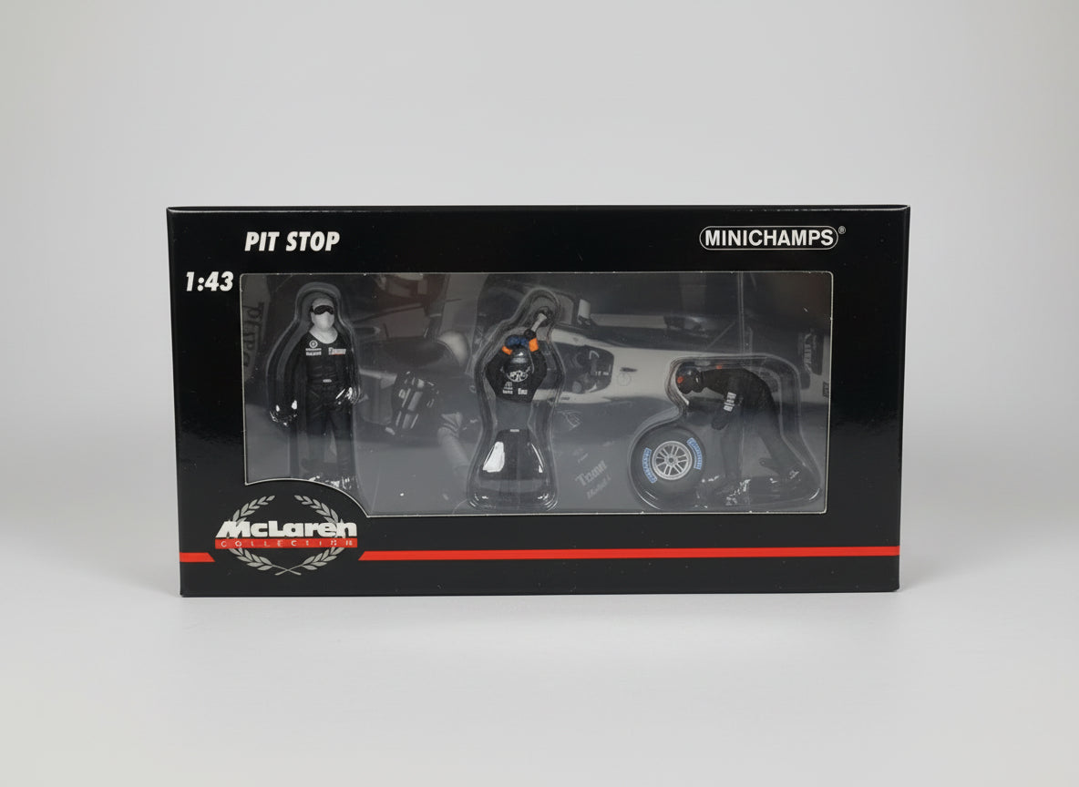 Minichamps 1:43 Pit Stop F1 Figures McLaren Front Tyre Change Set