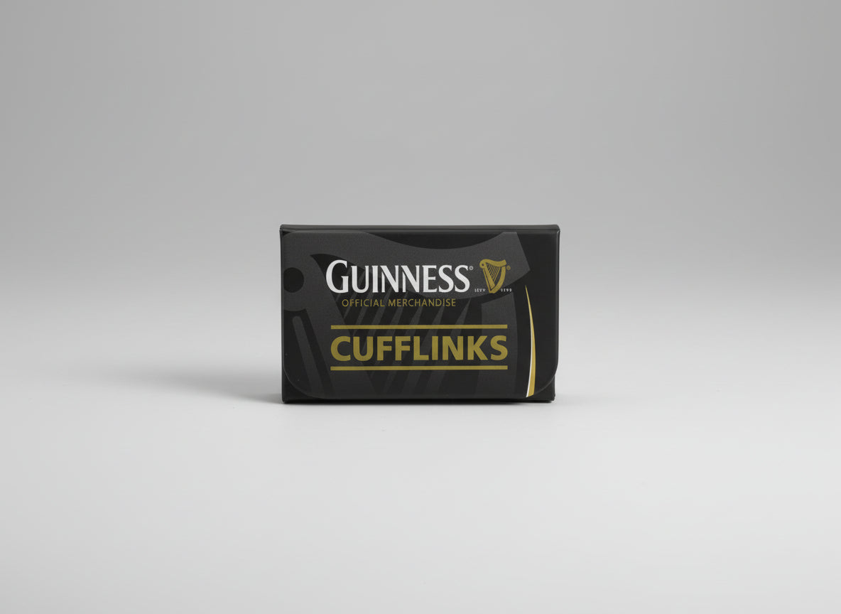 Guinness Pint Glasses metal cufflinks-boxed