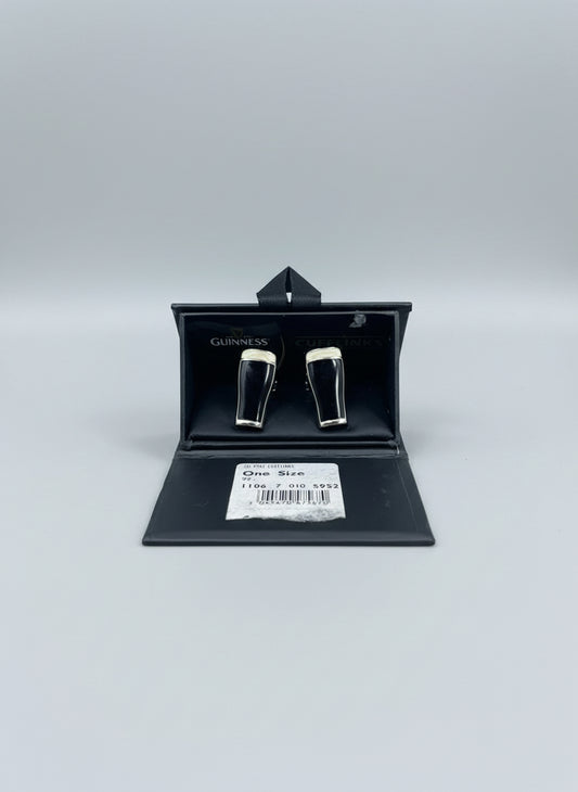 Guinness Pint Glasses metal cufflinks-boxed