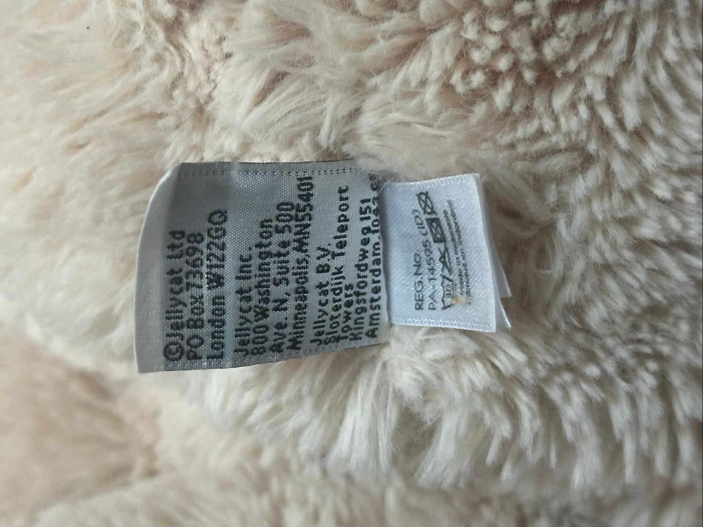 Jellycat Big Smudge Bunny Rabbit Cream with Drawstring Bag