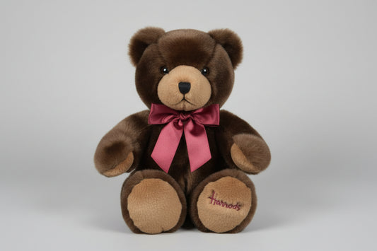 Harrods Christmas Teddy Bear 1990 Plush Soft Toy with Tag 14"