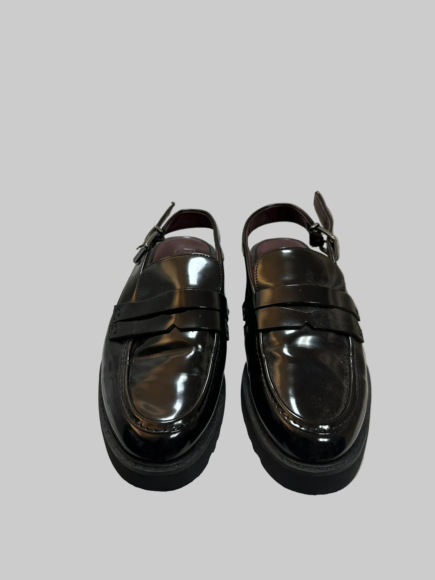 FRANCO SARTO Women's Black Slingback Loafers UK 6.5