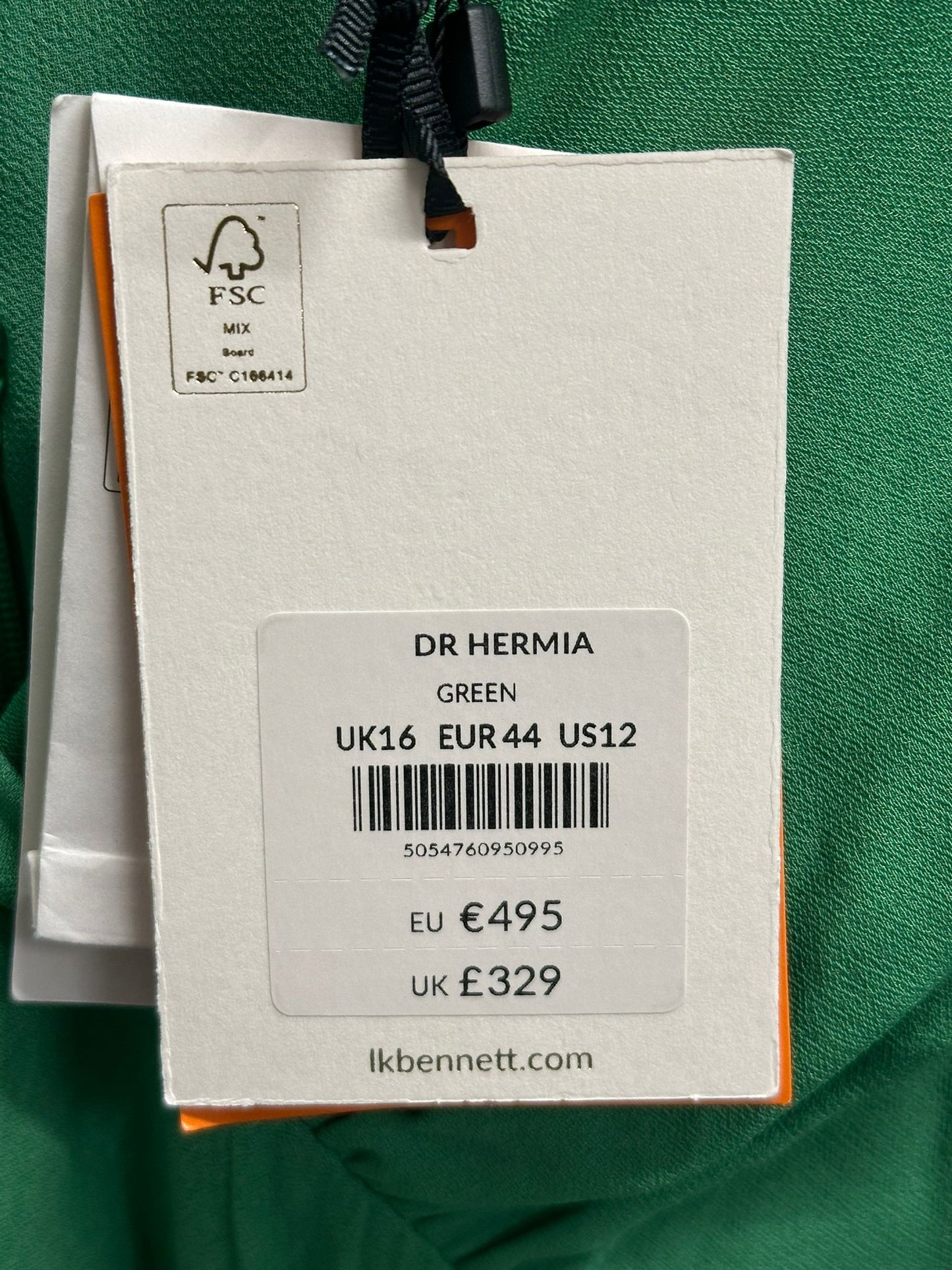 BNWT LK BENNET Women's Green Dress UK 16 RRP £329