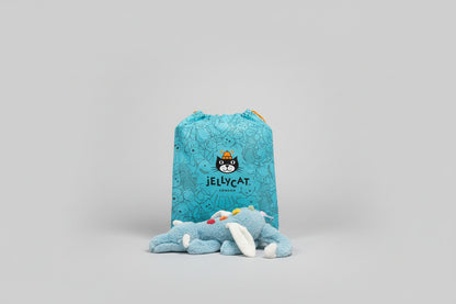 JELLYCAT Sky Dragon Blue Plush Toy w/ Dust Bag
