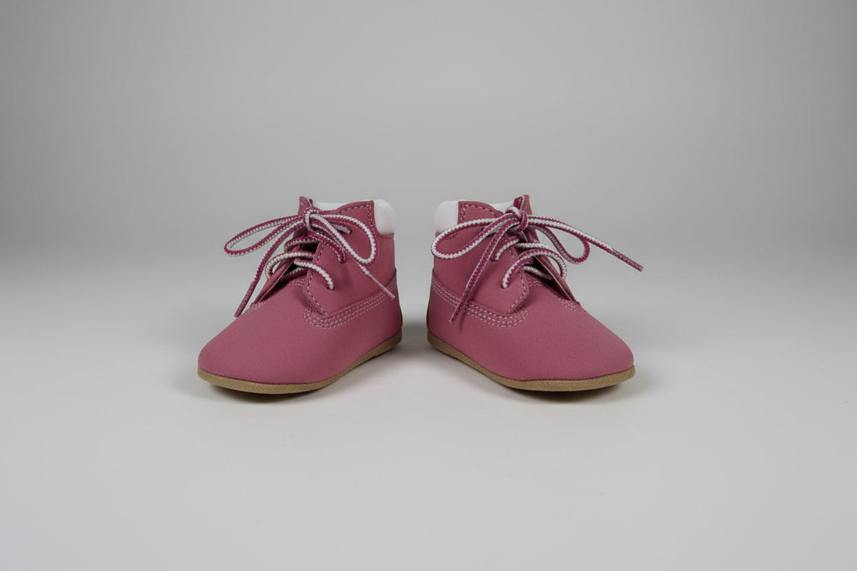 TIMBERLAND Baby Crib Booties Shoes Nubuck Soft Sole uk Size 0 Rose Pink
