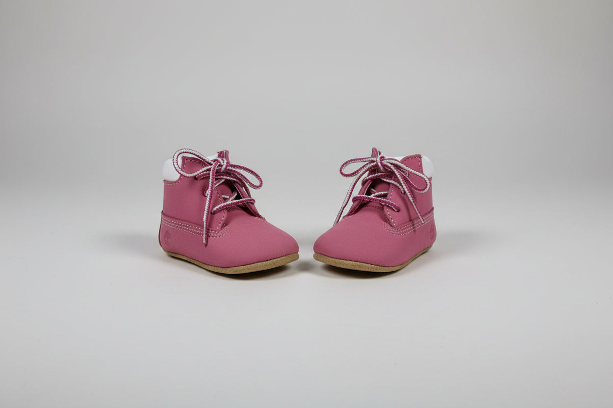 TIMBERLAND Baby Crib Booties Shoes Nubuck Soft Sole uk Size 0 Rose Pink