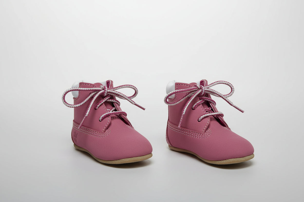TIMBERLAND Baby Crib Booties Shoes Nubuck Soft Sole uk Size 0 Rose Pink