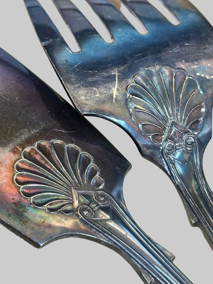 VTG Edwardian Antique Mappin & Webb Princes Serving Set Silver Plated