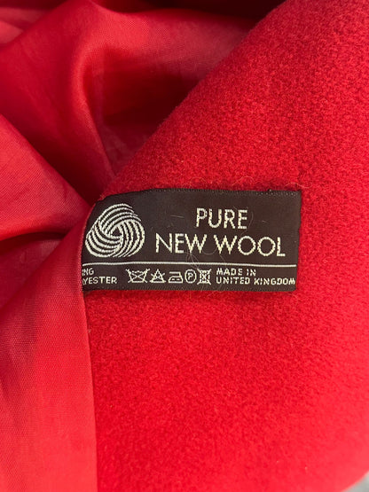 VINTAGE HAMELLS PETITE - Red Pure New Wool Coat (used)