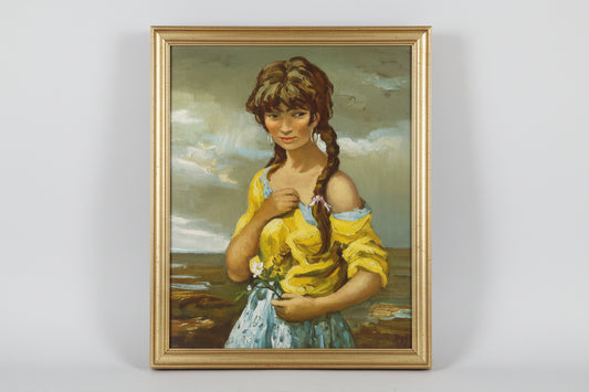 Vintage Marcel Dyf "Gypsy Girl" framed PRINT