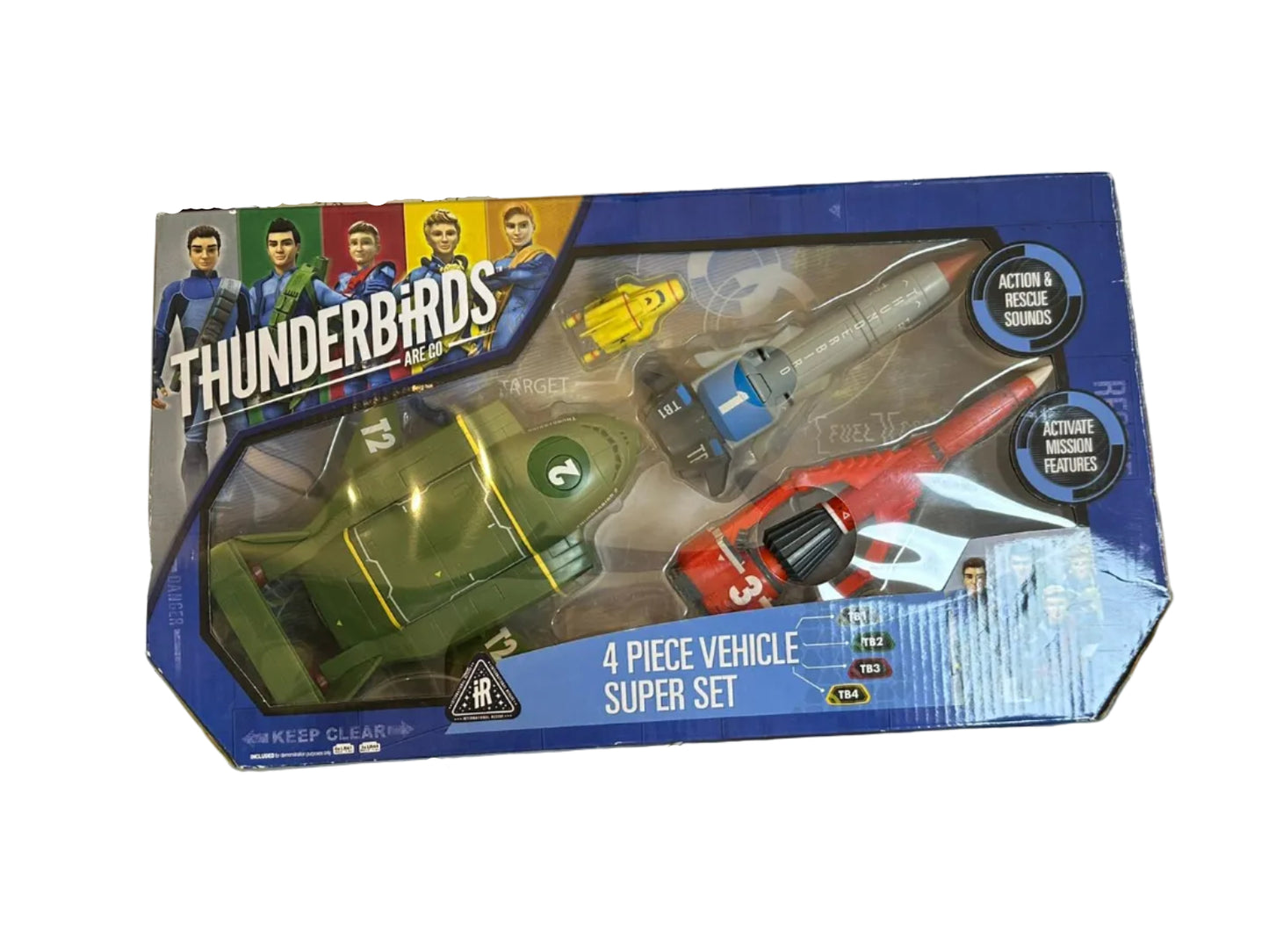 Thunderbirds Are Go! Vehicle Super Set 4 Pieces (New in Box)