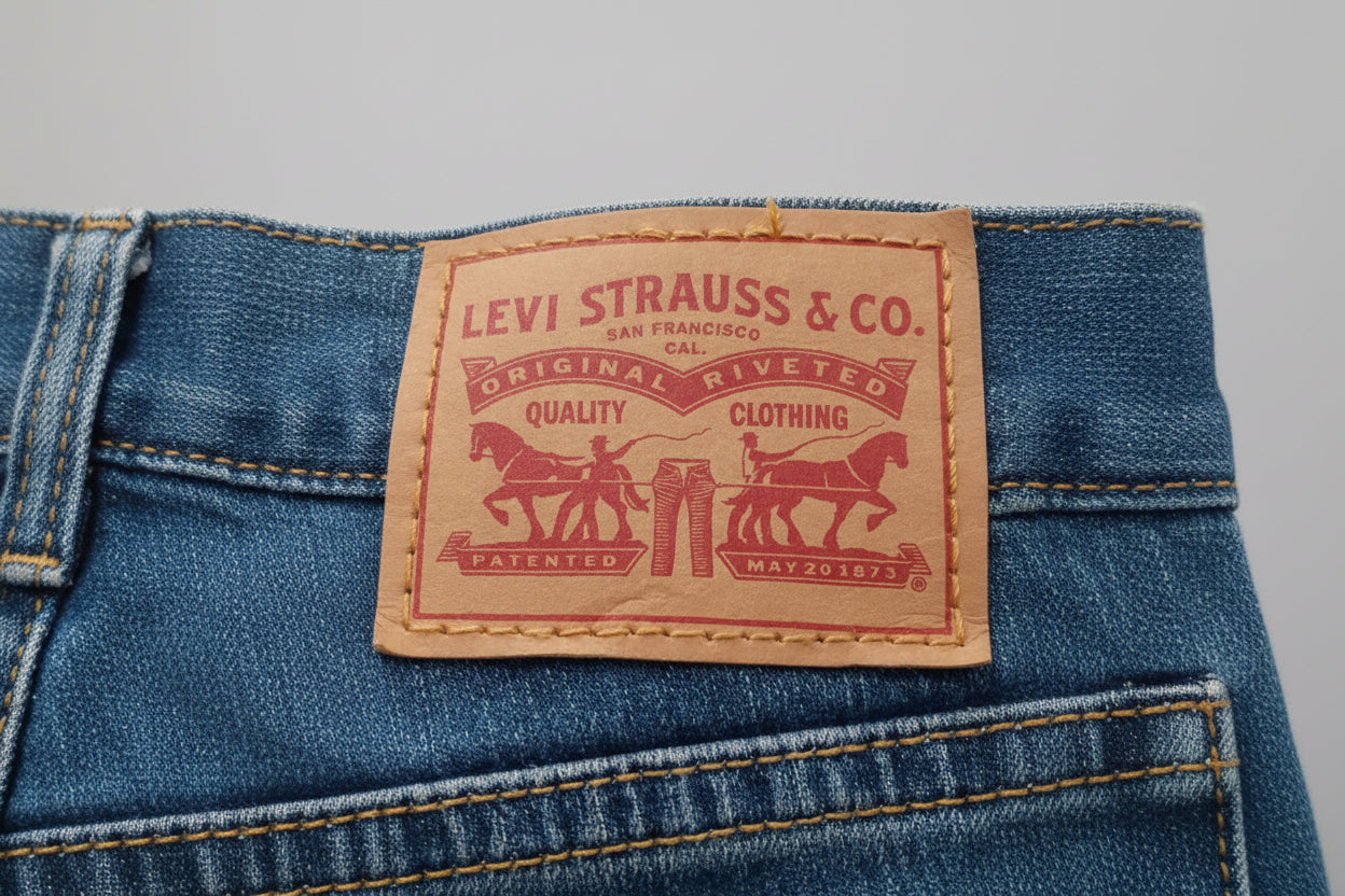 Ladies Levi Strauss Blue Jeans - UK 8 EU 36 Straight Kick-Flare