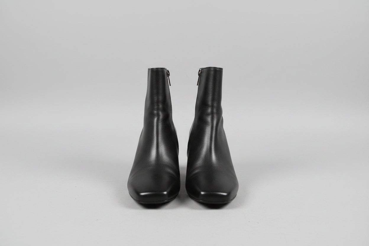 NUBIKK Black Ankle boots - Green Perspex Block Heels - Size 7.5 - In GOOD USED CONDITION