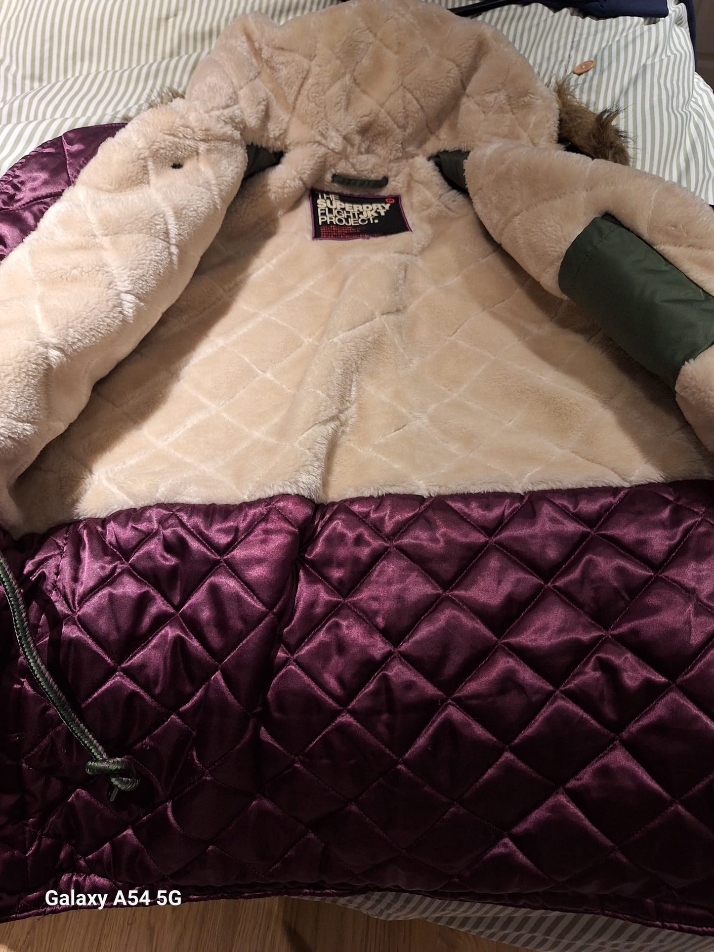 The Superdry (M) FlightJKT Project - Khaki Green Hooded Jacket Size Medium