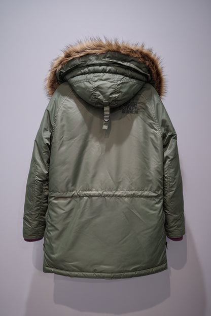 The Superdry (M) FlightJKT Project - Khaki Green Hooded Jacket Size Medium