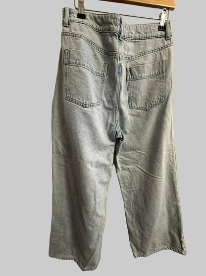 ALIGNE Freda High Wait Straight Leg Jeans W 31 65% Cotton Light Blue
