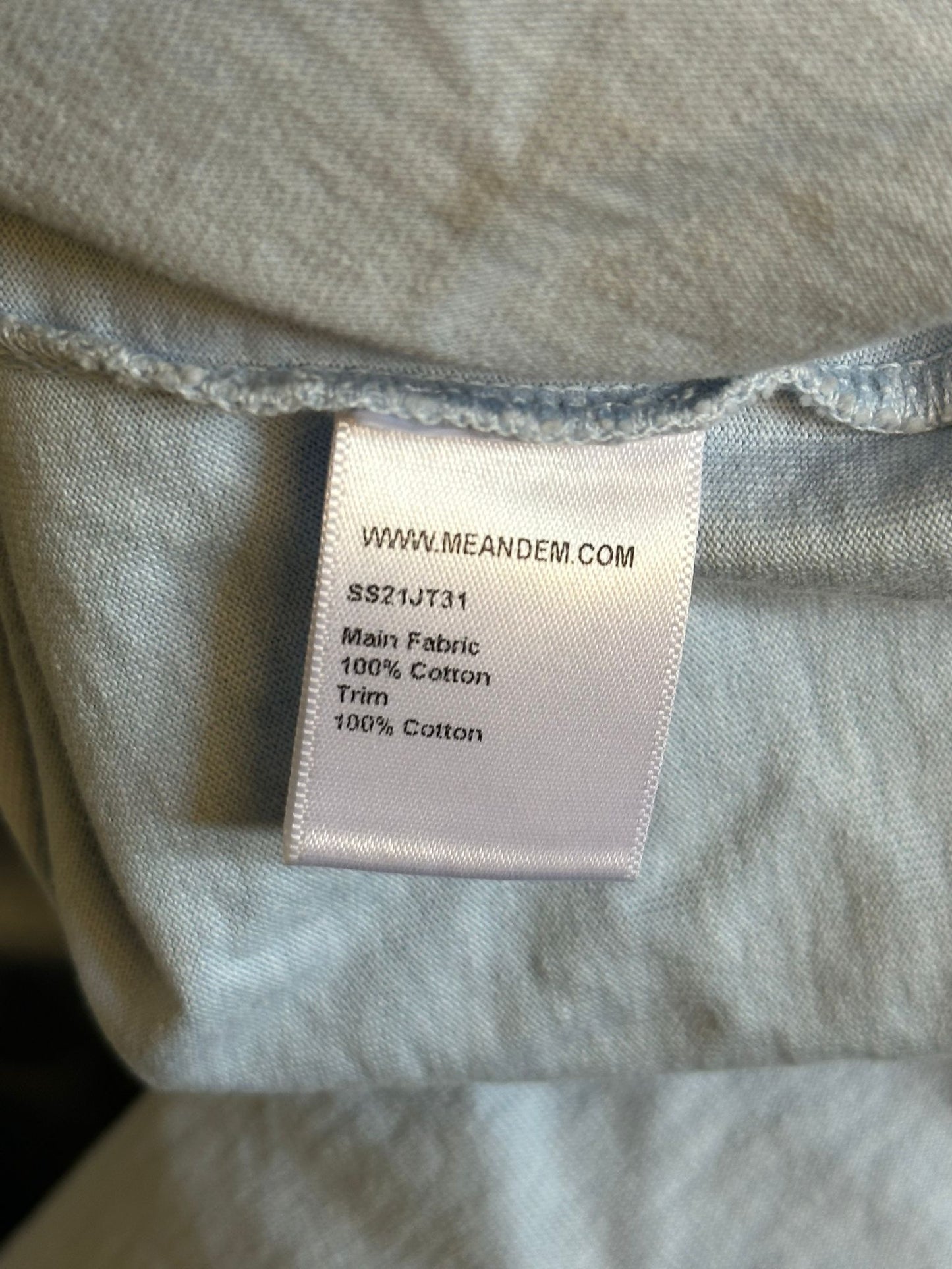 ME + EM Light Blue Long Sleeve Shirt Top 100% Cotton Size UK 10