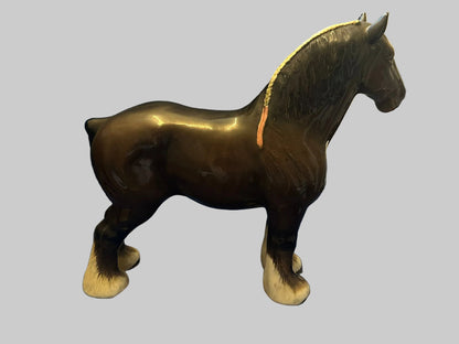 BESWICK HORSE LARGE SHIRE BURNHAM BEAUTY Model 2309 Vintage Pottery Decor