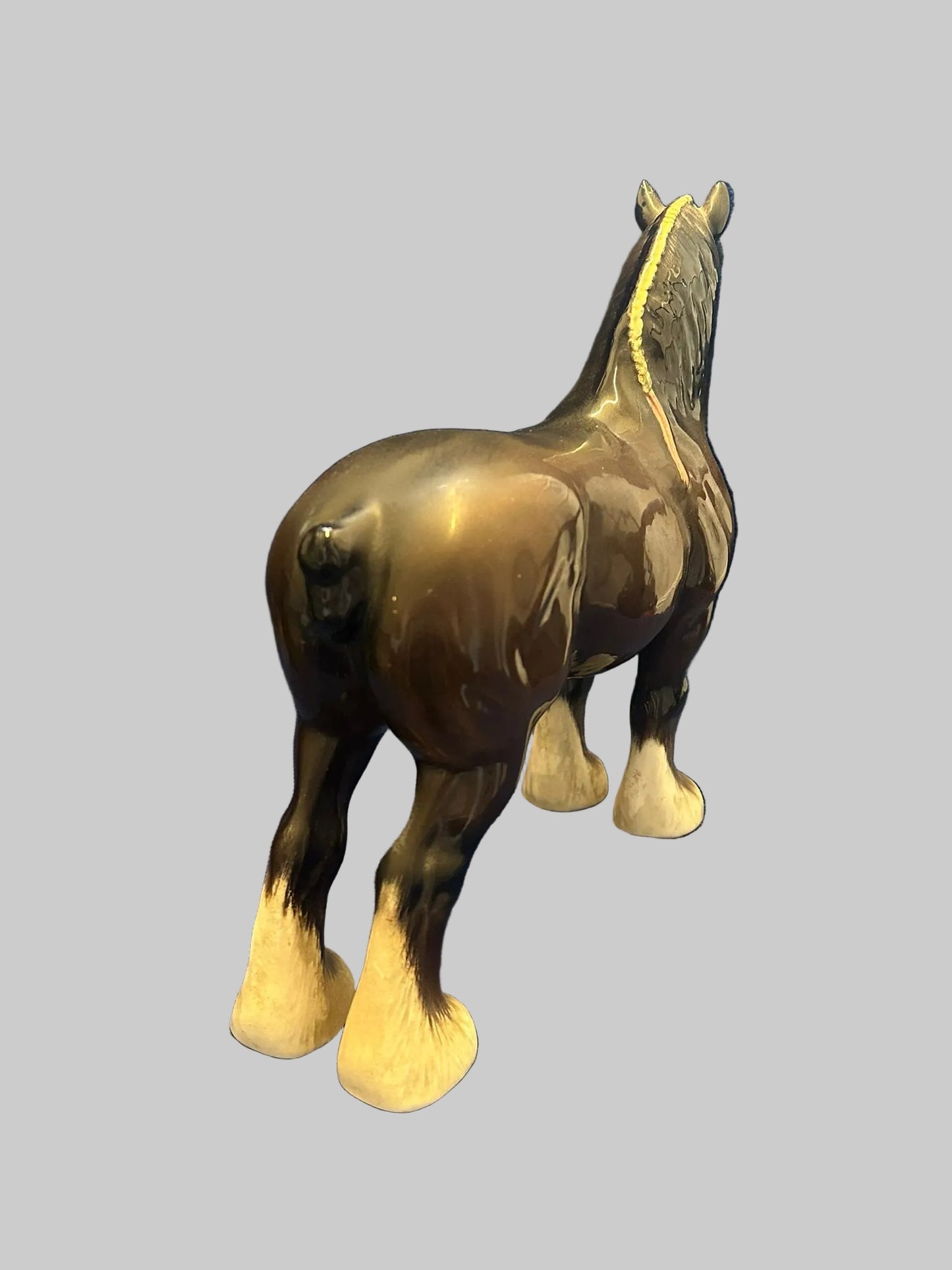 BESWICK HORSE LARGE SHIRE BURNHAM BEAUTY Model 2309 Vintage Pottery Decor
