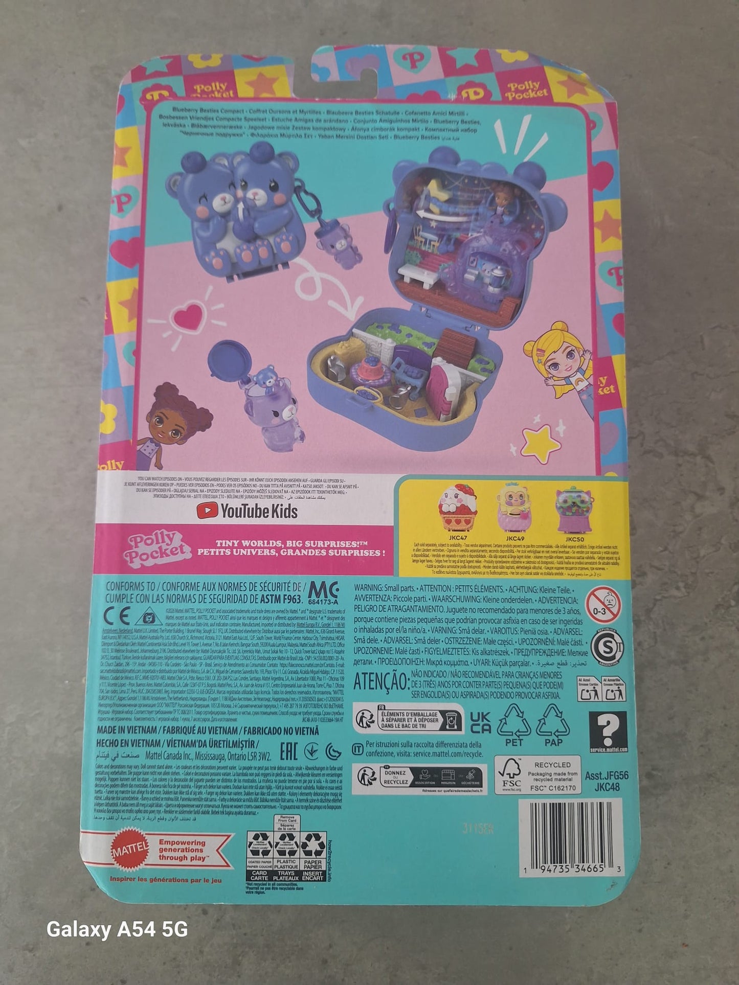 New Polly Pocket Blueberry Besties Toy Compact By Mattel