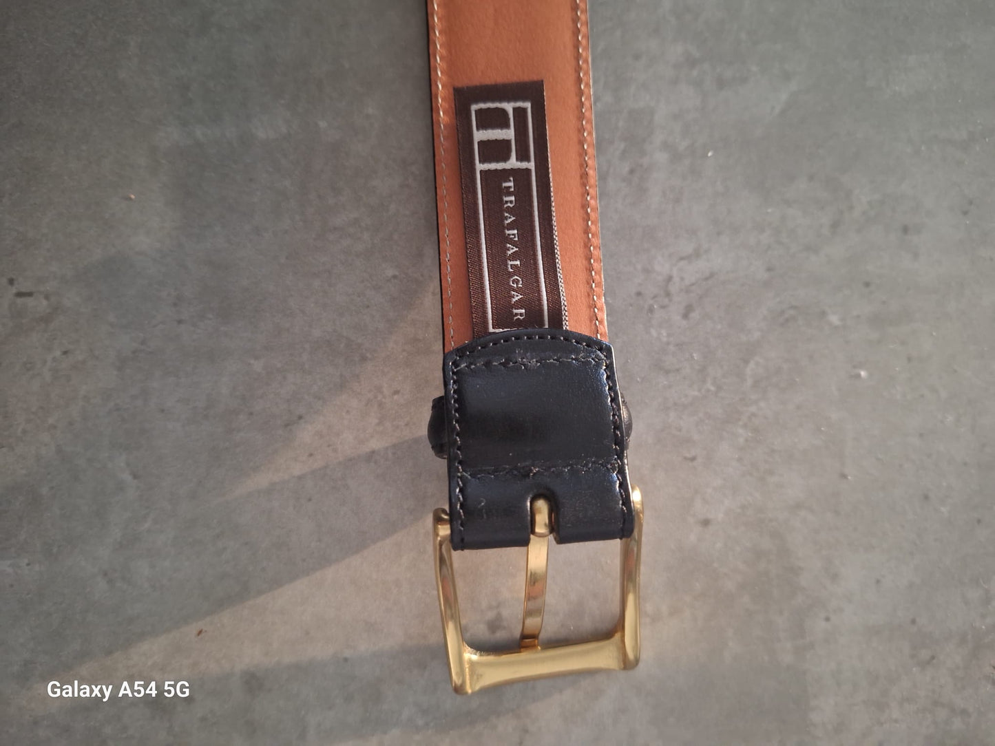Trafalgar Black Leather Men's Belt In Excellent Condition
