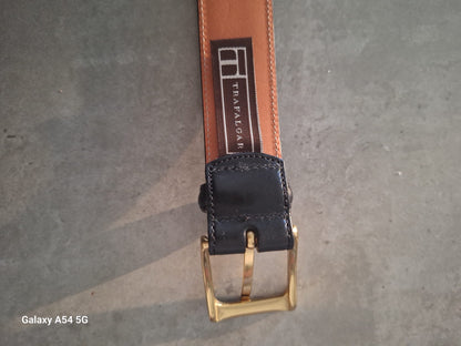 Trafalgar Black Leather Men's Belt In Excellent Condition